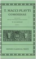 Cover of: Comoediae by Titus Maccius Plautus