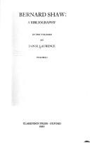 Cover of: Bernard Shaw, a bibliography