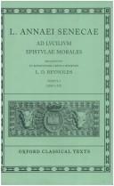 Cover of: Ad Lucilium Epistulae Morales: Volume I by Seneca the Younger