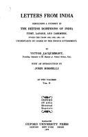 Cover of: Letters from India by Victor Jacquemont