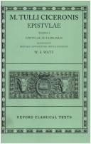 Cover of: M. Tulli Ciceronis Epistulae. by Cicero