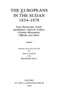 Cover of: The Europeans in the Sudan 1834-1878 by translated and edited by Paul Santi and Richard Hill.