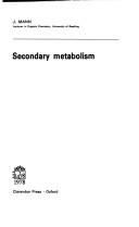 Secondary metabolism by J. Mann