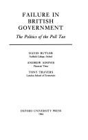 Cover of: Failure in British Government by David Butler, Andrew Adonis, Tony Travers