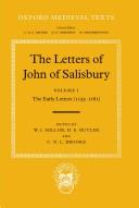 Cover of: The letters of John of Salisbury