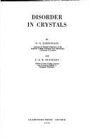 Cover of: Disorder of Crystals (International Monographs on Chemistry No. 2)