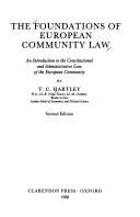 Cover of: The foundations of European Community law by Trevor C. Hartley