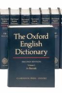 Cover of: Oxford English Dictionary Edition Volume 1 by J. A. Simpson