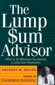 The LUMP SUM Advisor by Anthony Gallea