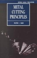 Cover of: Metal cutting principles
