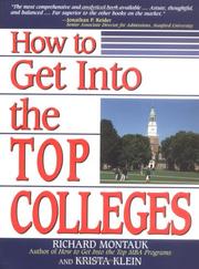 Cover of: How to Get Into the Top Colleges | Krista Klein