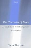 The character of mind by Colin McGinn