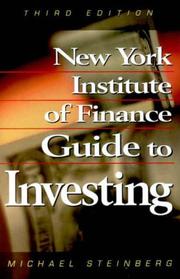 Cover of: The New York Institute of Finance Guide to Investing by Michael Steinberg