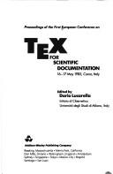 Cover of: Proceedings of the First European Conference on TEX for Scientific Documentation, 16-17 May 1985, Como, Italy