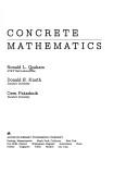 Cover of: Concrete Mathematics by Ronald L. Graham, Donald Knuth, Oren Patashnik