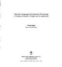 Cover of: Natural Language Information Processing by Naomi Sager, Naomi Sager
