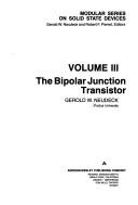 Cover of: Modular Series on Solid State Devices: Bipolar Junction Transistor (Modular series on solid state devices)