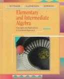 Cover of: Elementary and intermediate algebra by Judith A. Beecher