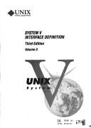 Cover of: UNIX System V Interface Definitions, Volume II (3rd Edition)