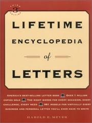 Cover of: Lifetime encyclopedia of letters | Harold E. Meyer