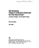 Cover of: Developing object-oriented software for the Macintosh: analysis, design, and programming