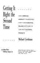 Cover of: Getting it right the second time by Michael Gershman