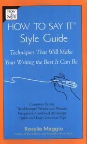 Cover of: The how to say it by Rosalie Maggio