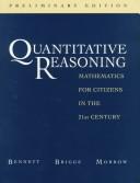 Cover of: Quantitative Reasoning by Jeffrey O. Bennett, William L. Briggs, Cherilynn A. Morrow