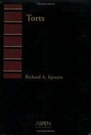 Cover of: Torts by Richard Allen Epstein