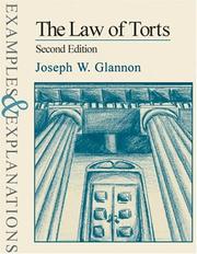 Cover of: The law of torts by Joseph W. Glannon