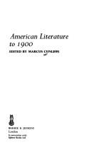 Cover of: American literature to 1900