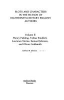 Cover of: Plots and characters in the fiction of eighteenth-century English authors