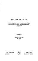 Cover of: Poetry themes: a bibliographical index to subject anthologies and related criticisms in the English language, 1875-1975