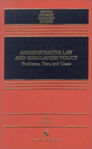 Administrative law and regulatory policy cover