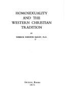 Cover of: Homosexuality and the Western Christian tradition