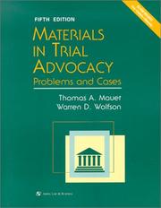 Cover of: Materials in Trial Advocacy by Thomas A. Mauet, Warren D. Wolfson