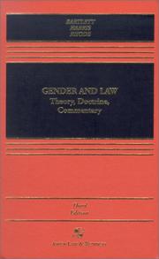 Gender and law by Katharine T. Bartlett