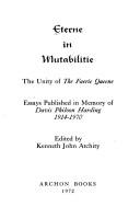 Cover of: Eterne in mutabilitie: the unity of the Faerie queene : essays published in memory of Davis Philoon Harding, 1914-1970