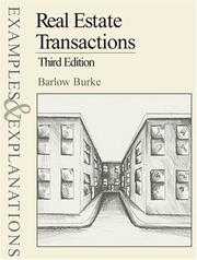 Real estate transactions by D. Barlow Burke