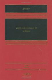 Cover of: Cases and materials on torts by Richard Allen Epstein