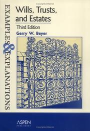 Cover of: Wills, trusts, and estates by Gerry W. Beyer