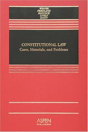 Cover of: Constitutional law by Russell L. Weaver ...[et al.].