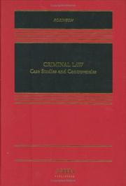Cover of: Criminal Law by Paul H. Robinson