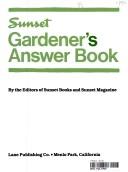 Cover of: Gardener's Answer Book by Sunset Books