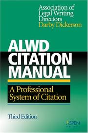 Cover of: ALWD Citation Manual by 