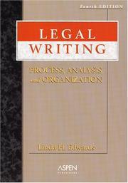 Cover of: Legal Writing by Linda Holdeman Edwards