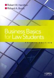 Cover of: Business Basics for Law Students: Essential Concepts And Applications