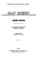 Cover of: San Diego: a chronological & documentary history, 1535-1976