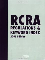 Cover of: RCRA Regulations & Keyword Index by Elsevier
