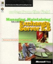Cover of: Managing and maintaining Microsoft Exchange Server 5.5. by 